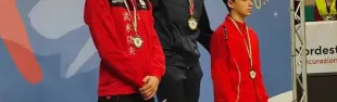 Pordenone, campionato italiano di Wushu – Kung Fu 2024. Filippo Nebbiai si è classificato terzo nella disciplina JianShu (spada)