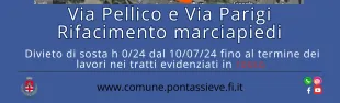Rifacimento marciapiedi in via Silvio Pellico, via Parigi e via Algeri, Pontassieve