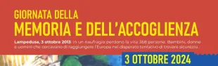 Giornata della memoria e dell’accoglienza. Giovedì 3 ottobre 2024