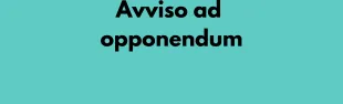 Avviso ad Opponendum