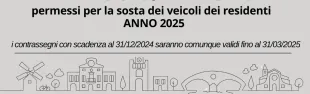 Rinnovo e rilascio dei permessi per la sosta dei veicoli dei residenti per l’anno 2025