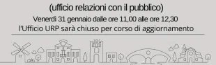 Chiusura momentanea URP. Pontassieve 31 gennaio 2025