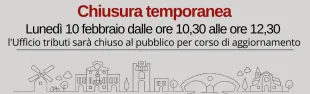 Pontassieve, 10 febbraio 2025. Chiusura momentanea Ufficio Tributi