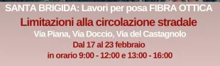 Santa Brigida, lavori per lavori di posa dell'infrastruttura fibra ottica