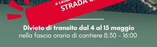 Via dell'Argomenna. Strada chiusa fino al 15 maggio 2026