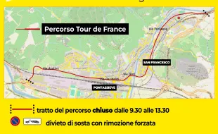 Il Tour de France parte da Firenze. Sabato 29 giugno 2024 Pontassieve e San Francesco (Pelago): le modifiche alla viabilità in occasione del passaggio della corsa