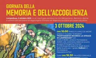 Giornata della memoria e dell’accoglienza. Giovedì 3 ottobre 2024