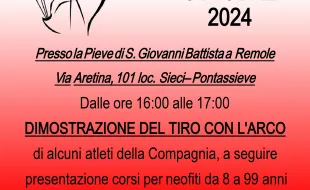 Dimostrazione di tiro con l’Arco. Pontassieve, 19 ottobre 2024