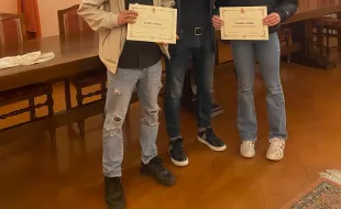 Pontassieve, 23 gennaio 2024. Premiati Ledio Hoxha e Chiara Ceseri