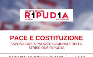 Il Comune di Pontassieve aderisce alla campagna “R1PUD1A” promossa da Emergency per difendere il valore e l’impegno per la pace, sancito dall'art.11 della Costituzione italiana