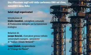 Soldi, Gas e petrolio: il racconto di Cop29. Pontassieve, 21 gennaio ore 17,30