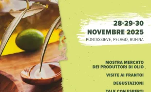 Locandina SI.EVO il Festival dell'Olio che unisce la Valdisieve. Pontassieve 28-30 novembre 2025
