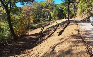 Pontassieve, 11/12/2025. Riaperta al traffico via del Sasso dopo i lavori di consolidamento della frana