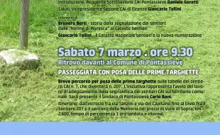 Nuova numerazione dei sentieri. Pontassieve 6 e 7 marzo 2026