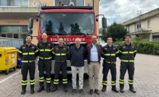 Vigili del fuoco: saluto al Comandante Ing. Luigi Gentiluomo presso il distaccamento dei Vigili del Fuoco di Pontassieve. 12/05/2026