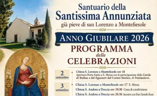 Il Giubileo straordinario a San Lorenzo a Montefiesole. Pontassieve 2-10 settembre 2026