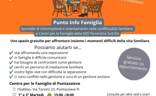 06/10/2026 a Pontassieve apre il Punto Info Famiglia: ascolto e supporto per le famiglie