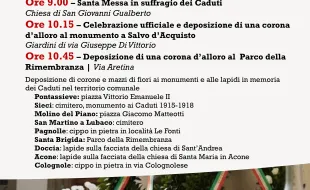 4 Novembre 2026. Pontassieve ricorda i Caduti e rinnova l’impegno per la pace