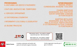 Il gioco d’azzardo è un gioco a perdere. Pontassieve 11/10/2026
