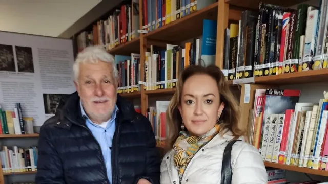 Orlando Materassi e la professoressa Silvia Pascale