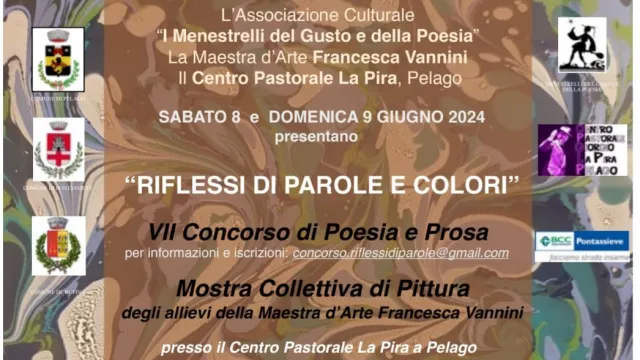 Riflessi di parole e colori. Sabato 8 e domenica 9 giugno 2024