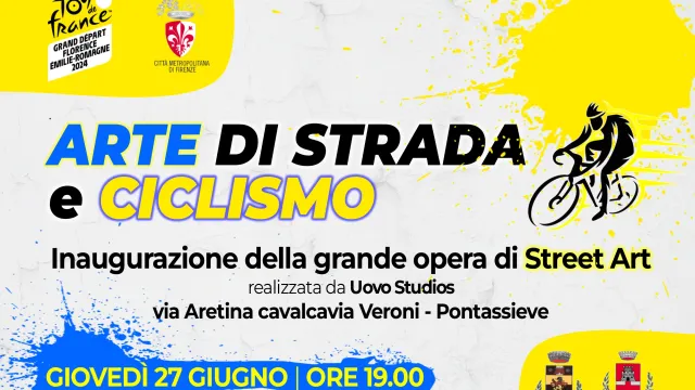 Inaugurazione dell’opera di street-art realizzata dall’artista Bue 2530 di Uovo Studios per il Tour de France