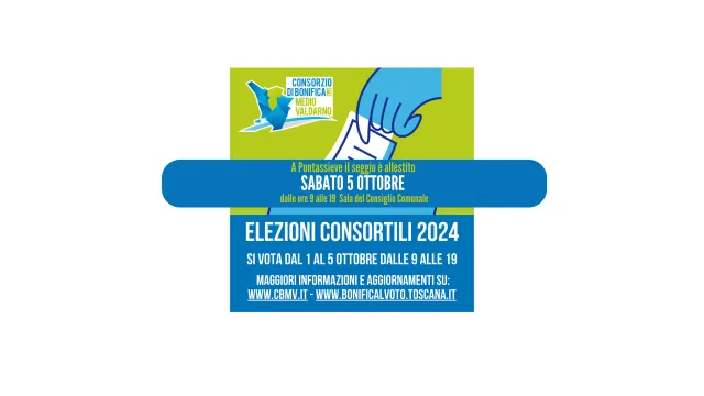 Elezioni del Consorzio di Bonifica Medio Valdarno 2024. A Pontassieve il seggio sarà aperto Sabato 5 ottobre dalle 9 alle 19