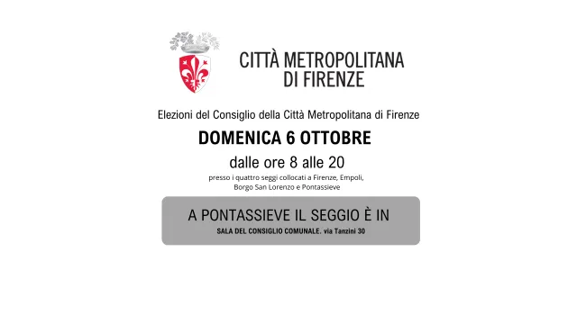 Elezioni del Consiglio della Città Metropolitana di Firenze, domenica 6 ottobre 2024