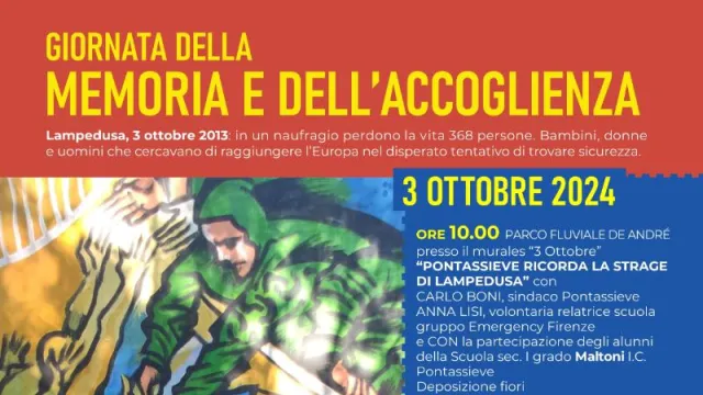 Giornata della memoria e dell’accoglienza. Giovedì 3 ottobre 2024