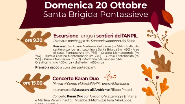 ANPIL “Festa d’autunno” nell’Area Naturale Protetta di Santa Brigida. Domenica 20 ottobre 2024