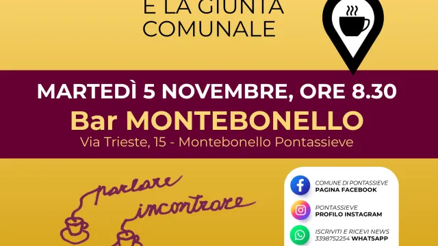 Un caffè con il Sindaco. Bar Montebonello , martedì 5 novembre 2024