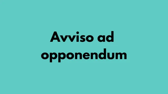 Avviso ad Opponendum