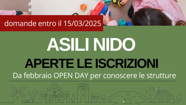 Asili nido: aperte le iscrizioni anno educativo 2025/2026