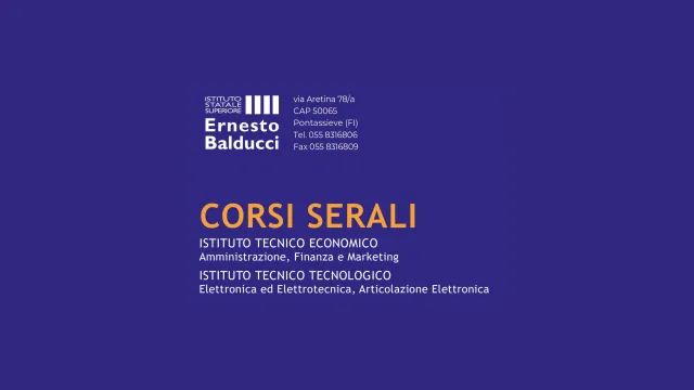 Corsi serali all'Istituto Balducci a.s. 2025/2026