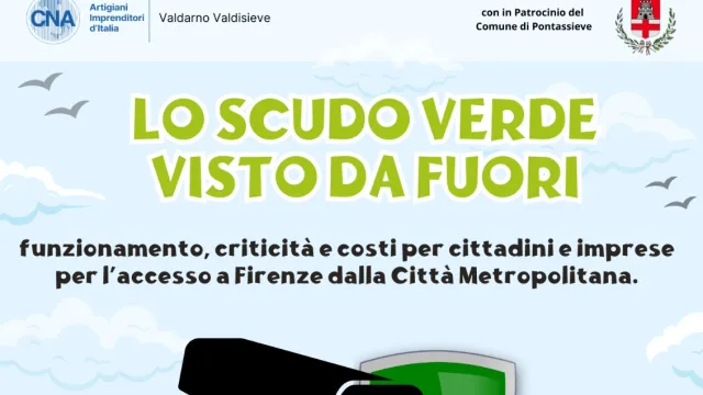 CNA: Lo scudo verde visto da fuori. Pontassieve 16/01/2024