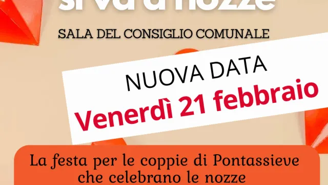 A Pontassieve si va a nozze: nuova data 21 febbraio 2025