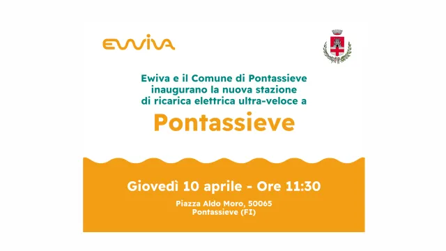 Giovedì 10 aprile si inaugurano le nuove stazioni di ricarica ultra veloci per veicoli elettrici