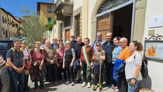 I Cammini di Francesco, pellegrinaggio a staffetta. Pontassieve, 22 aprile 2025