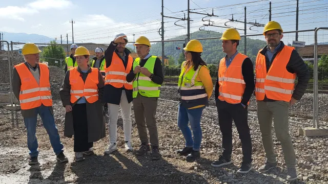 La Giunta Municipale in visita al cantiere Bertolotti. Pontassieve 22 aprile 2025