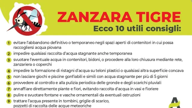 Campagna di sensibilizzazione contro la proliferazione della zanzara tigre