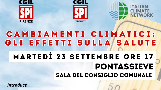 Cambiamenti climatici: gli effetti sulla salute. Pontassieve, 23/09/2025