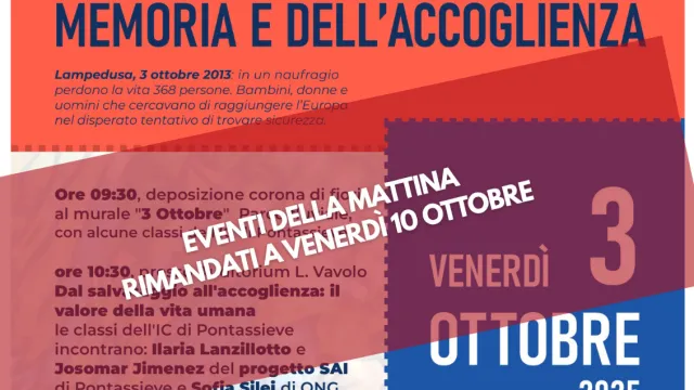 Giornata della Memoria e dell'Accoglienza 2025. Cambiamento di programma