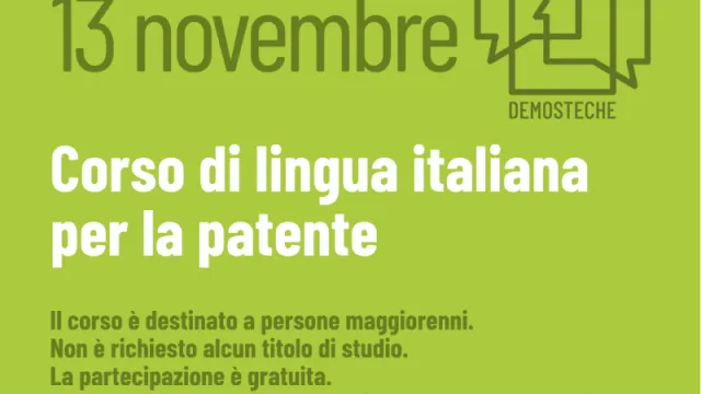 Demos-Teche Corso si lingua italiana a per la patente