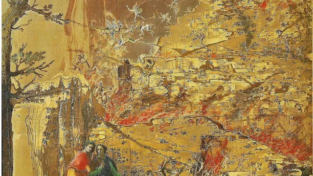 Dante e Virgilio all'inferno