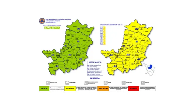 Allerta meteo 06 febbraio 2026