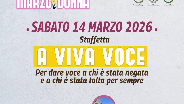 Staffetta a viva voce. Pontassieve, sabato 14 marzo 2026