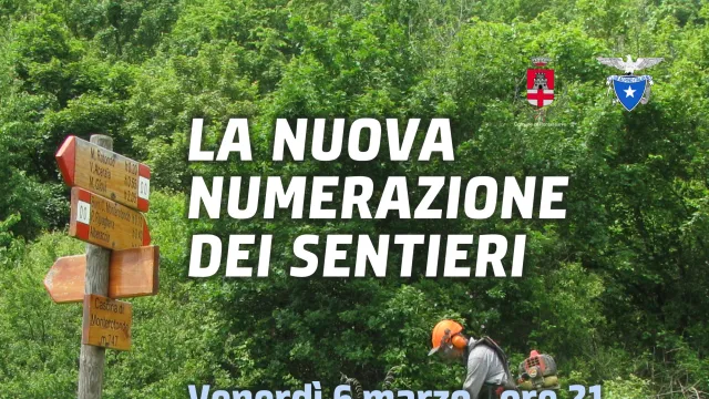 Nuova numerazione dei sentieri. Pontassieve 6 e 7 marzo 2026