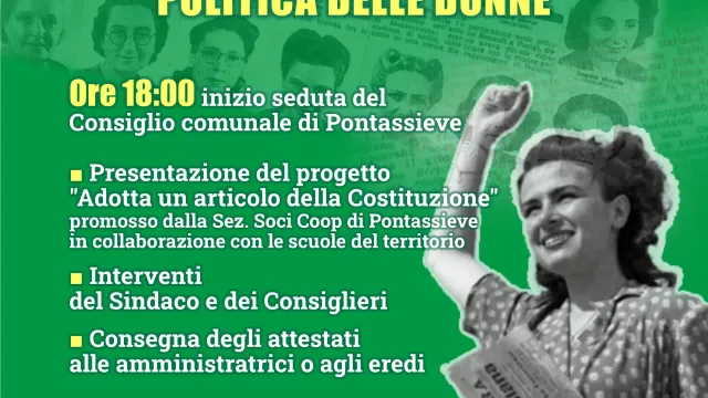 Pontassieve celebra gli 80 anni della Repubblica, il voto alle donne e la partecipazione politica femminile