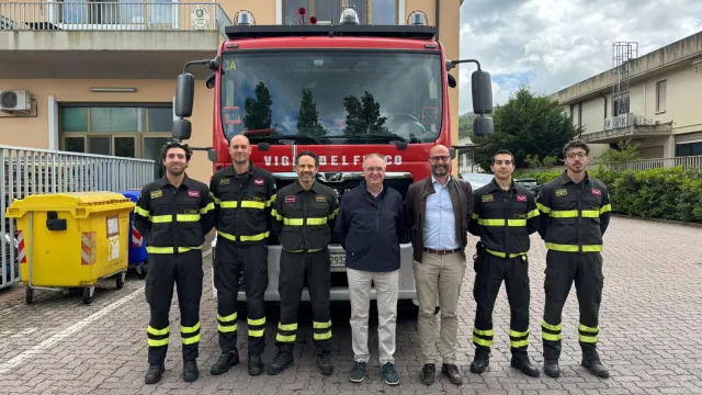 Vigili del fuoco: saluto al Comandante Ing. Luigi Gentiluomo presso il distaccamento dei Vigili del Fuoco di Pontassieve. 12/05/2026