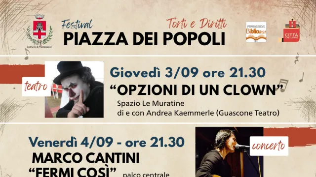 Festival Piazza dei Popoli, Torti e Diritti, a Pontassieve dal 3 al 5 settembre 2026